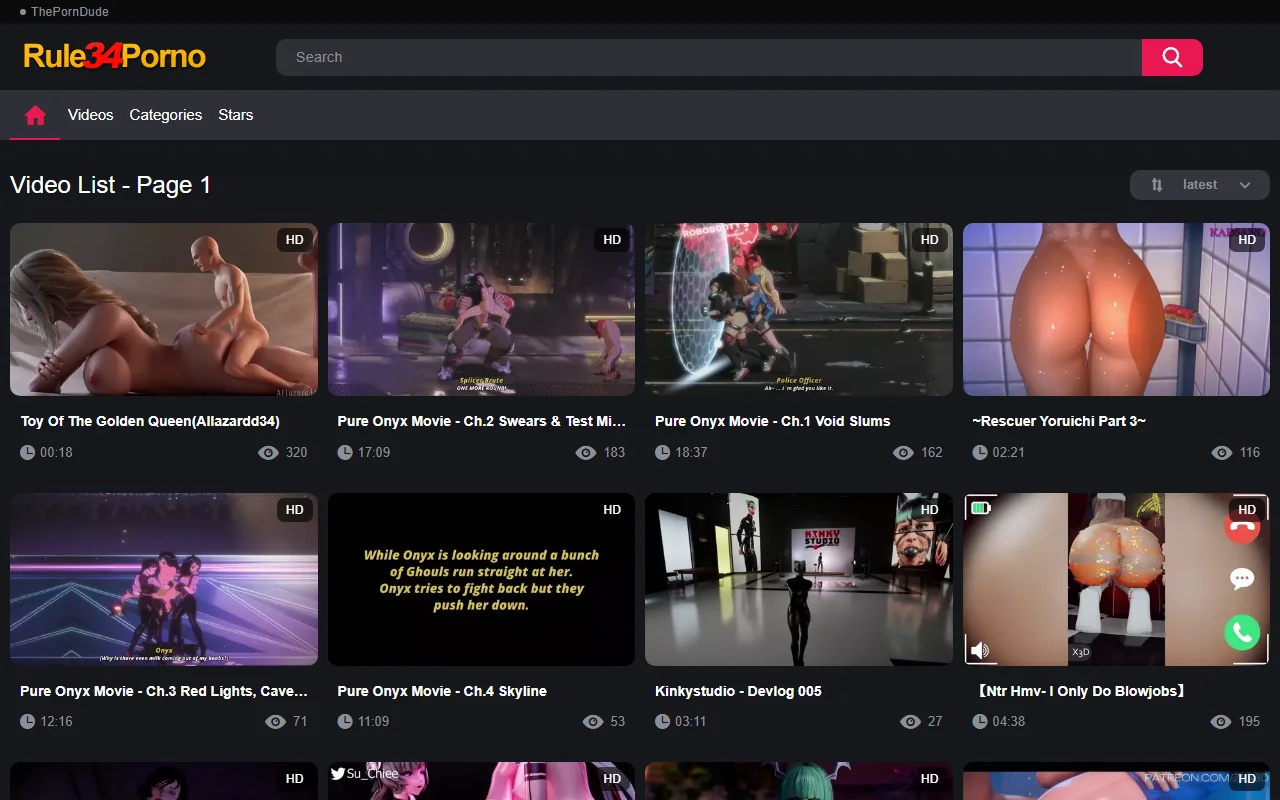 Screenshot: Rule34Porno Website Review Screenshot of Rule34Porno Website Review